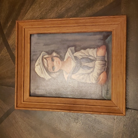 Vintage Sailor Girl Framed Art 8x10 By EDEN - Picture 9 of 9